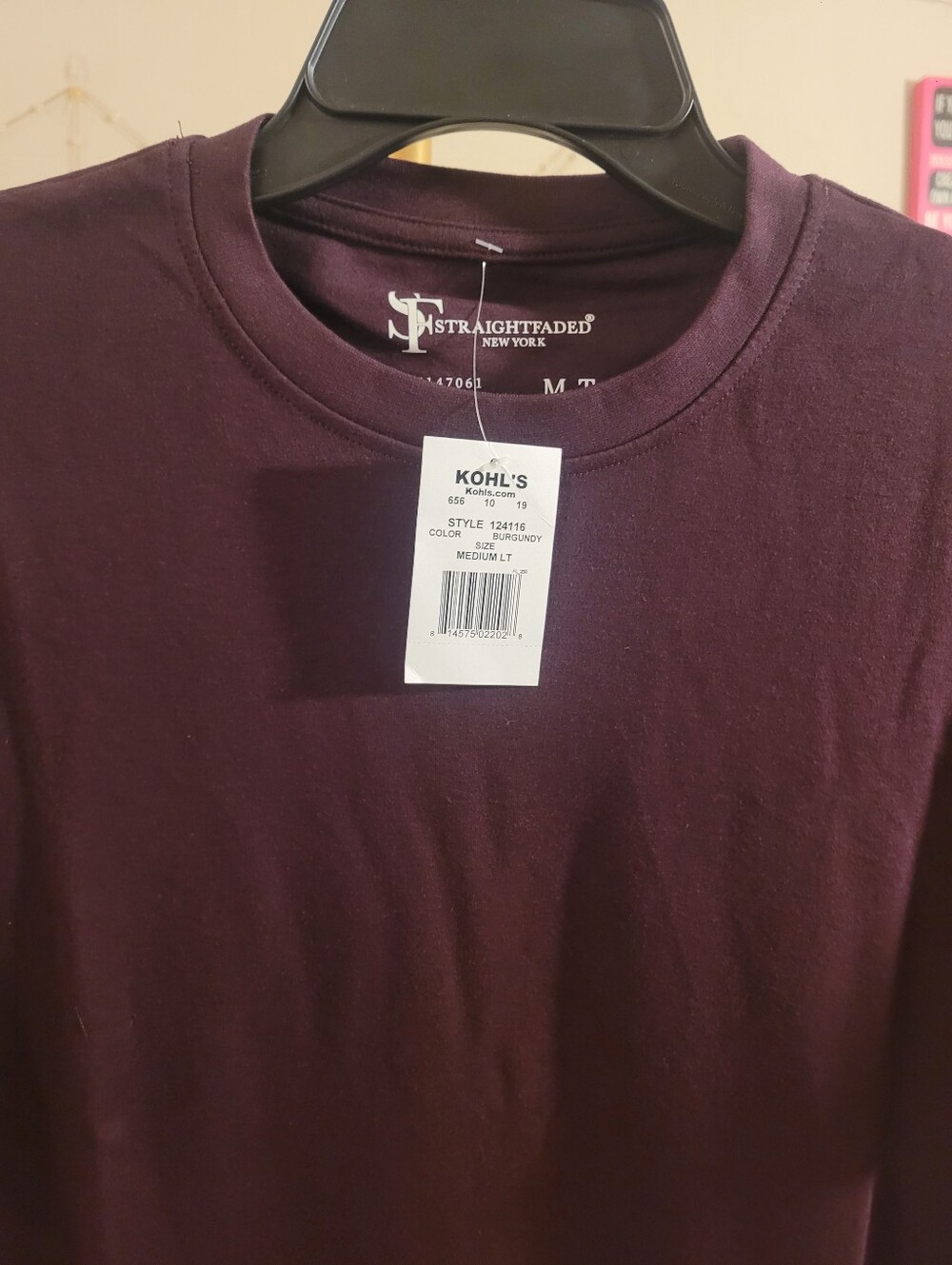 Straight Faded Kohl's  Crew Neck Short Sleeve T-Shirt